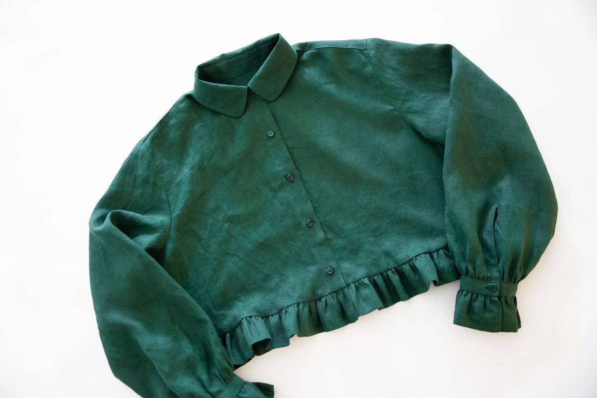 Ashling Cropped Blouse - With Collar