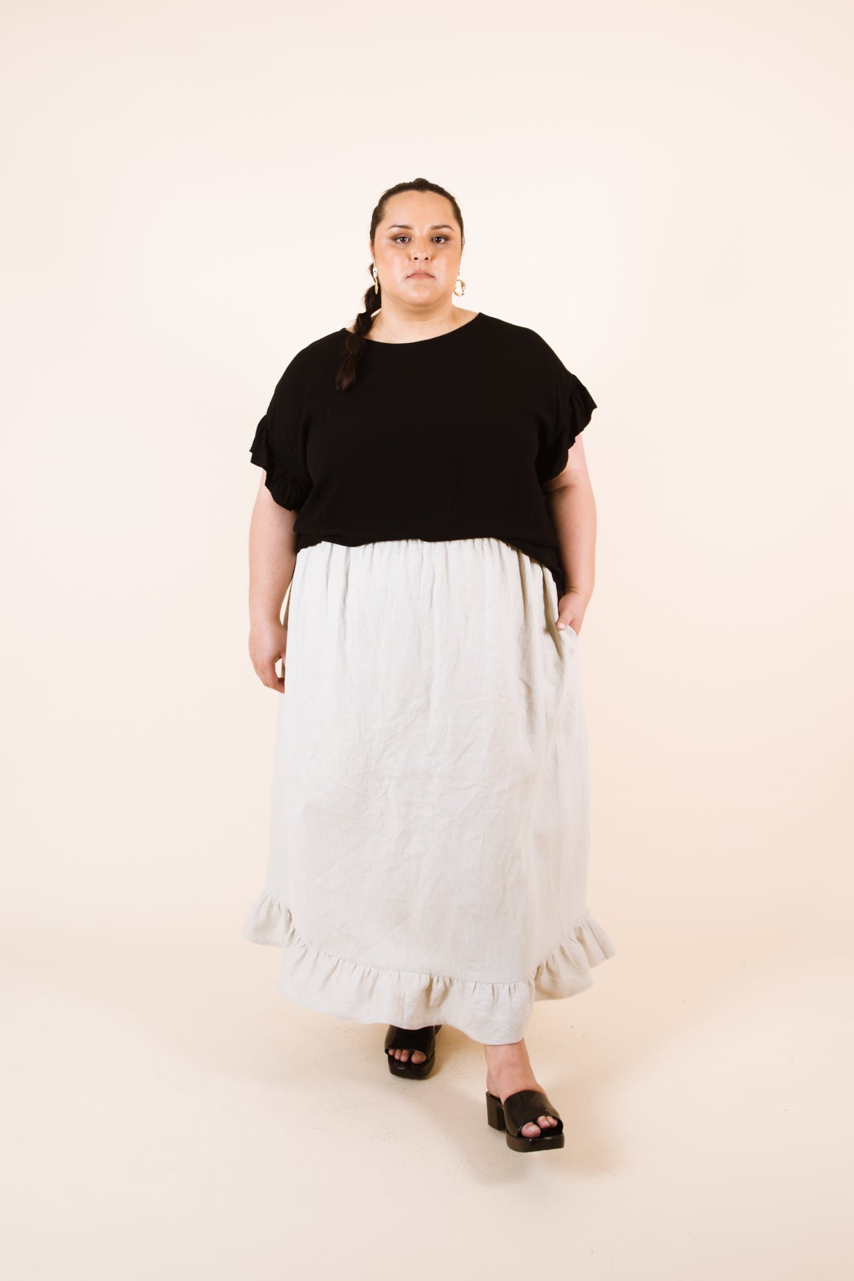 Curve Estella Skirt - Bone